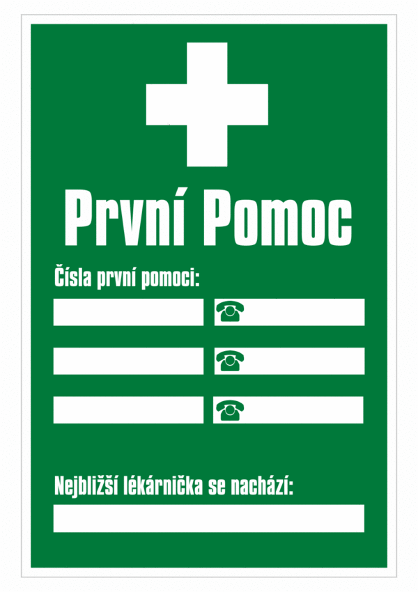 Pravidla první pomoci - První pomoc Telefonní čísla