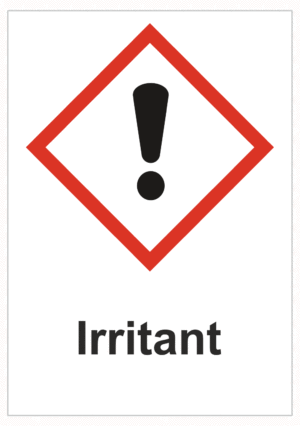 Značení nebezpečných látek a obalů - Symboly GHS s textem: "Irritant"