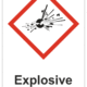 Značení nebezpečných látek a obalů - Symboly GHS s textem: "Explosive"