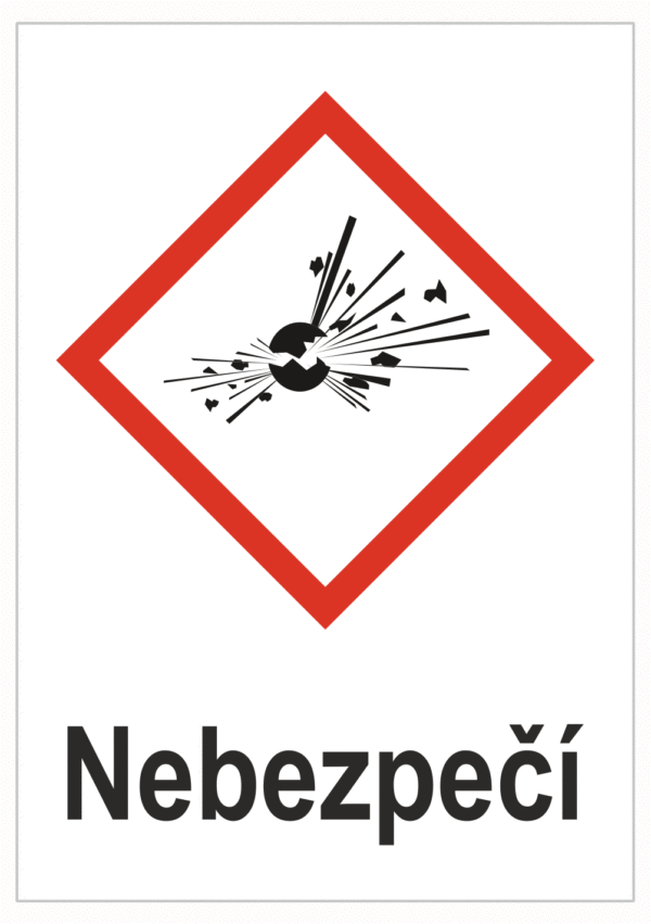 Značení nebezpečných látek a obalů - Symboly GHS Nebezpečí: Výbušné
