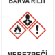 Značení nebezpečných látek a obalů - GHS štítky s názvem: Barva rilit / Nebezpečí