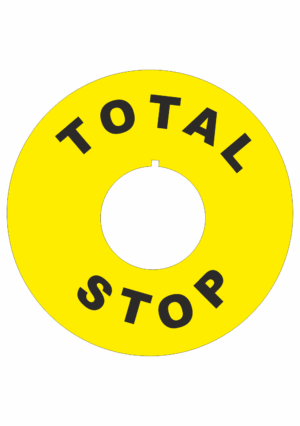 Značení strojů a zařízení - Značení nouzového zastavení: Total stop