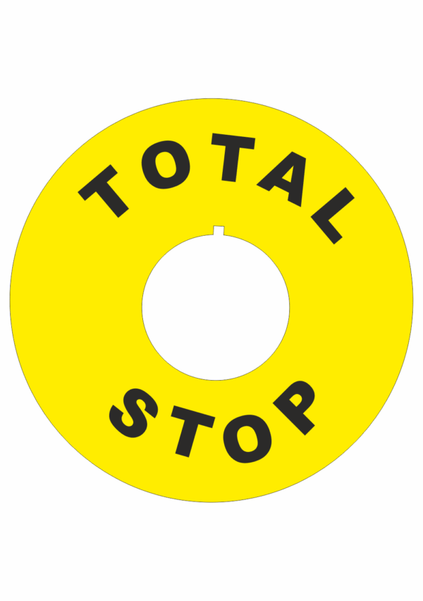 Značení strojů a zařízení - Značení nouzového zastavení: Total stop
