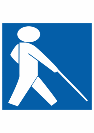 Značení budov, prostorů a vstupů - Symboly dle 398/2009 sb.: Symbol prostoru pro osoby se zrakovým postižením