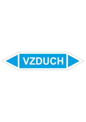 Značení dle ČSN - Oboustranné potrubní šipky: Vzduch