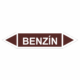 Značení dle ČSN - Oboustranné potrubní šipky: Benzín