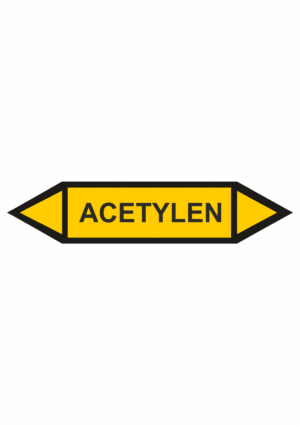 Značení dle ČSN - Oboustranné potrubní šipky: Acetylen
