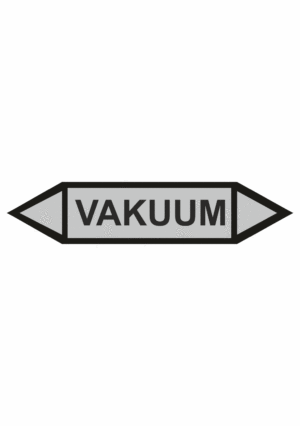 Značení dle ČSN - Oboustranné potrubní šipky: Vakuum