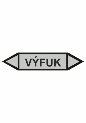 Značení dle ČSN - Oboustranné potrubní šipky: Výfuk