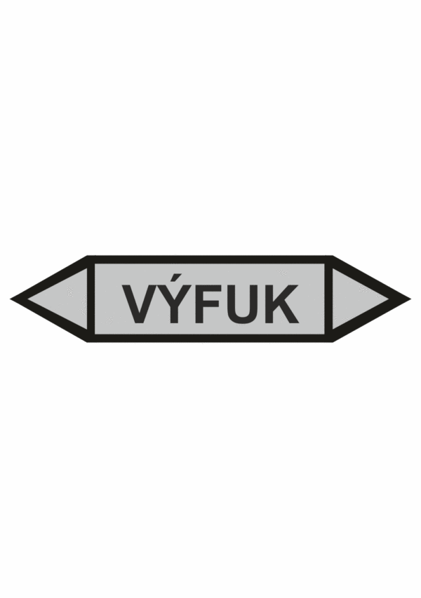 Značení dle ČSN - Oboustranné potrubní šipky: Výfuk