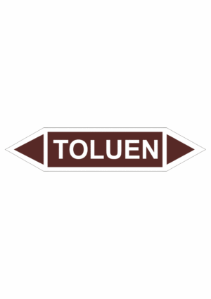 Značení dle ČSN - Oboustranné potrubní šipky: Toluen