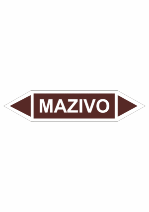 Značení dle ČSN - Oboustranné potrubní šipky: Mazivo