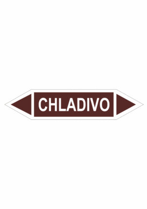 Značení dle ČSN - Oboustranné potrubní šipky: Chladivo