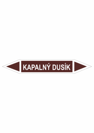 Značení dle ČSN - Oboustranné potrubní šipky: Kapalný dusík