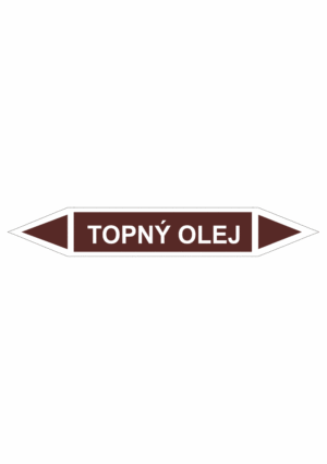 Značení dle ČSN - Oboustranné potrubní šipky: Topný olej