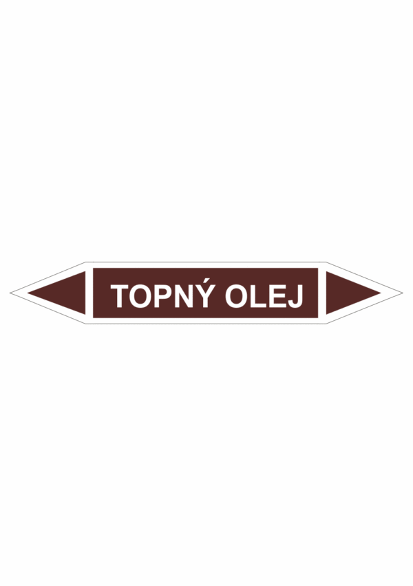 Značení dle ČSN - Oboustranné potrubní šipky: Topný olej