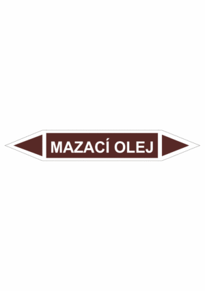 Značení dle ČSN - Oboustranné potrubní šipky: Mazací olej