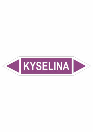 Značení dle ČSN - Oboustranné potrubní šipky: Kyselina