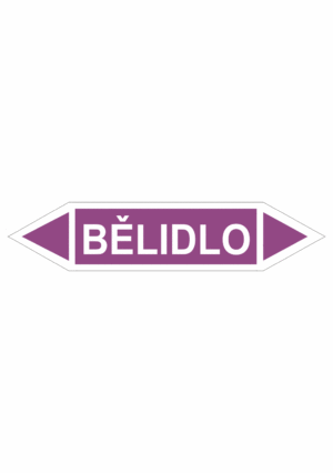Značení dle ČSN - Oboustranné potrubní šipky: Bělidlo
