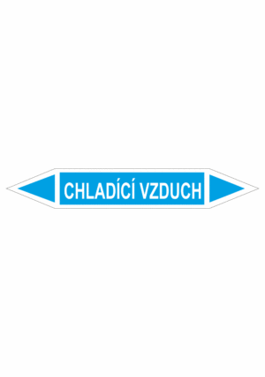 Značení dle ČSN - Oboustranné potrubní šipky: Chladící vzduch