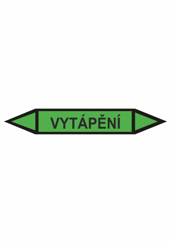 Značení dle ČSN - Oboustranné potrubní šipky: Vytápění