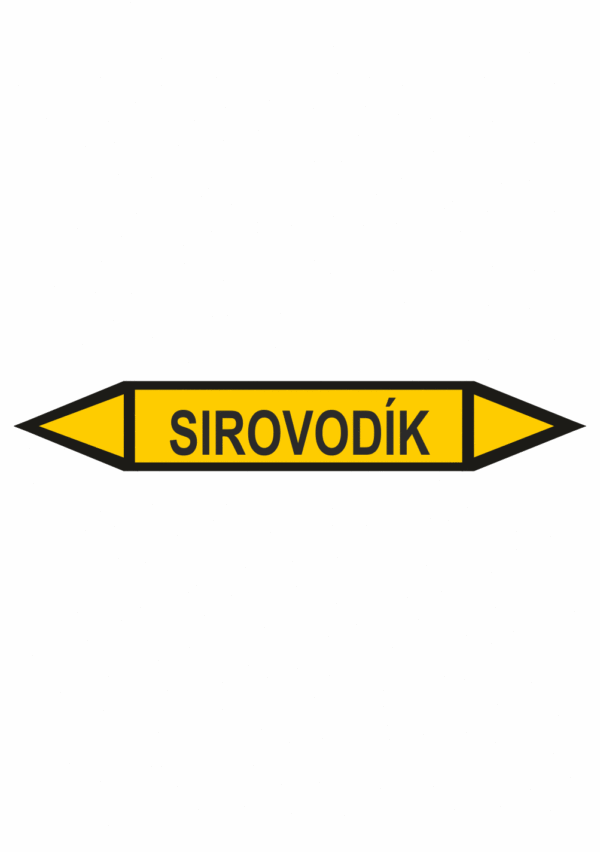 Značení dle ČSN - Oboustranné potrubní šipky: Sirovodík