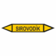 Značení dle ČSN - Oboustranné potrubní šipky: Sirovodík