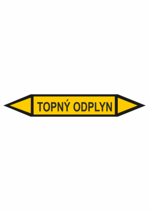 Značení dle ČSN - Oboustranné potrubní šipky: Topný odplyn