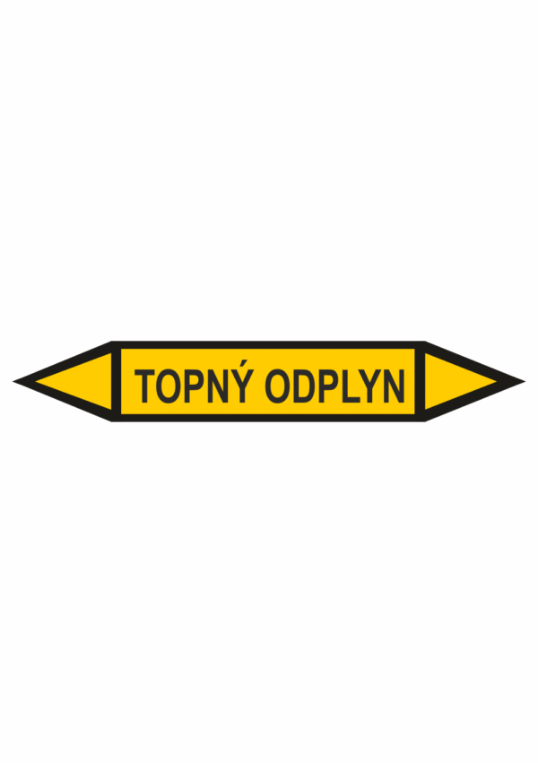 Značení dle ČSN - Oboustranné potrubní šipky: Topný odplyn