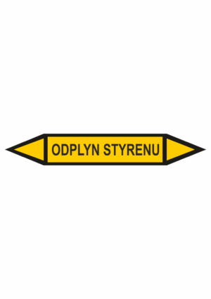 Značení dle ČSN - Oboustranné potrubní šipky: Odplyn styrenu