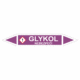 Značení dle ČSN - Oboustranné potrubní šipky se symboly GHS Kyseliny: Glykol
