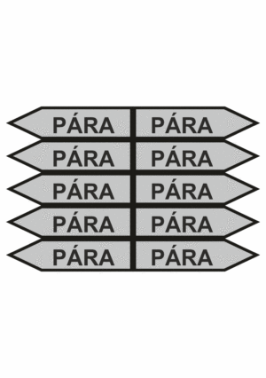 Značení dle ČSN - Jednosměrné potrubní šipky: Pára - Velikost 0