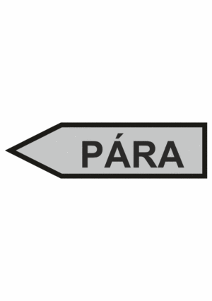Značení dle ČSN - Jednosměrné potrubní šipky: Pára - Velikost 3 (Směr vlevo)