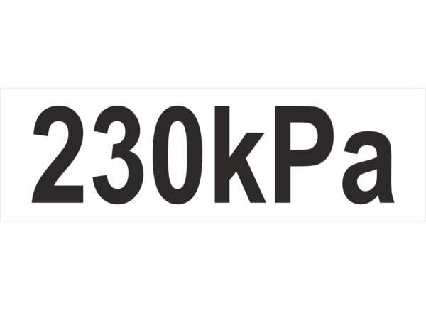 Tlak v pneumatikách 230 kPa