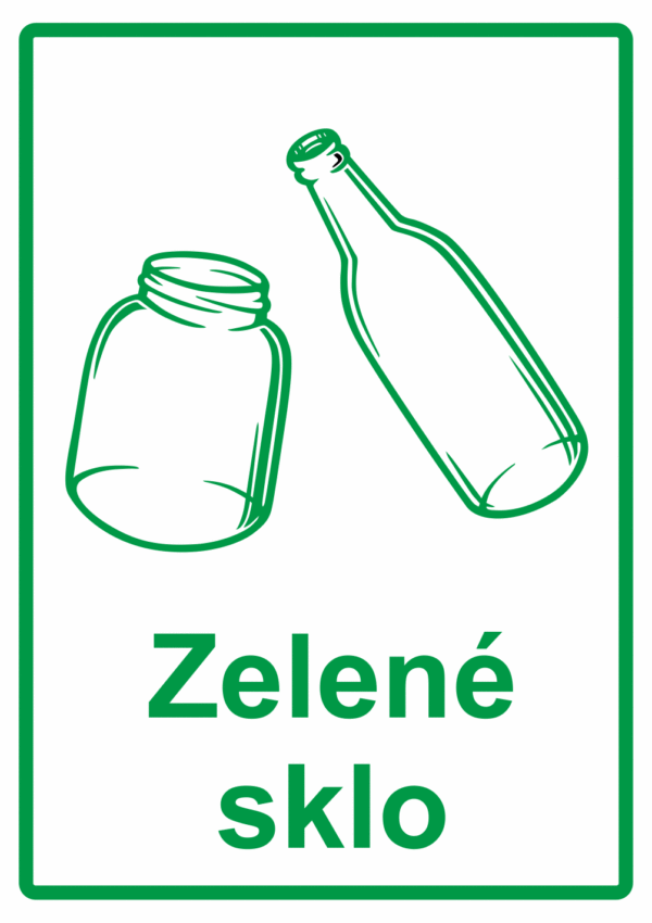 Separovaný odpad - zelené sklo