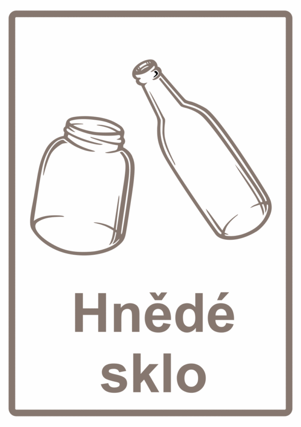 Separovaný odpad - hnědé sklo