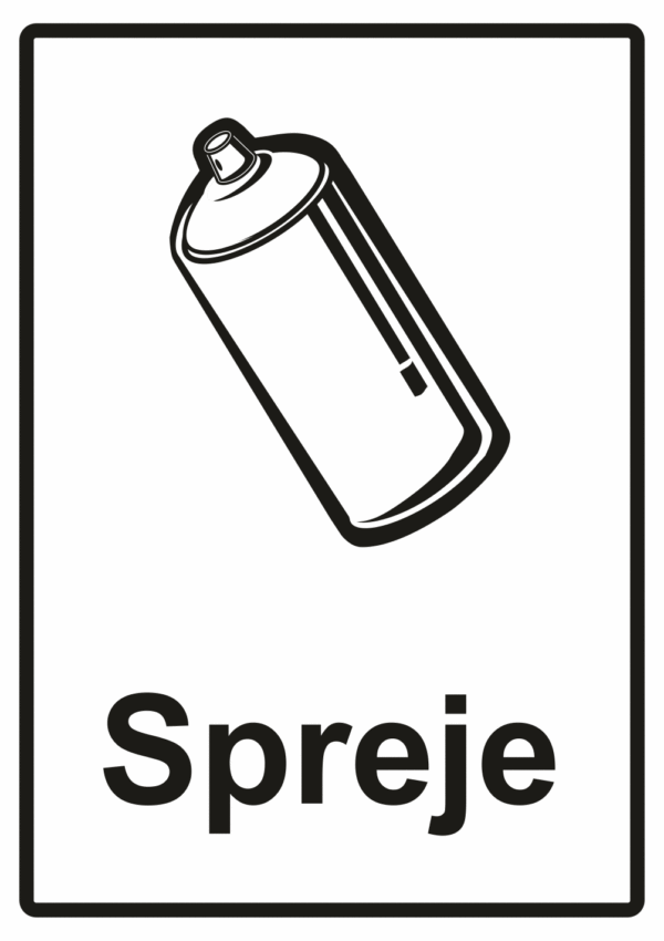 Separovaný odpad - spreje