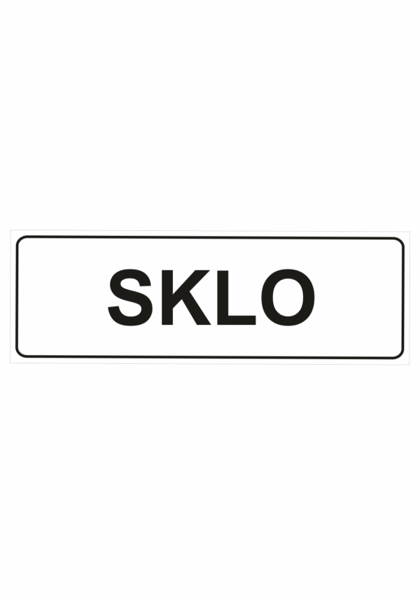 Sklo - text bez symbolu