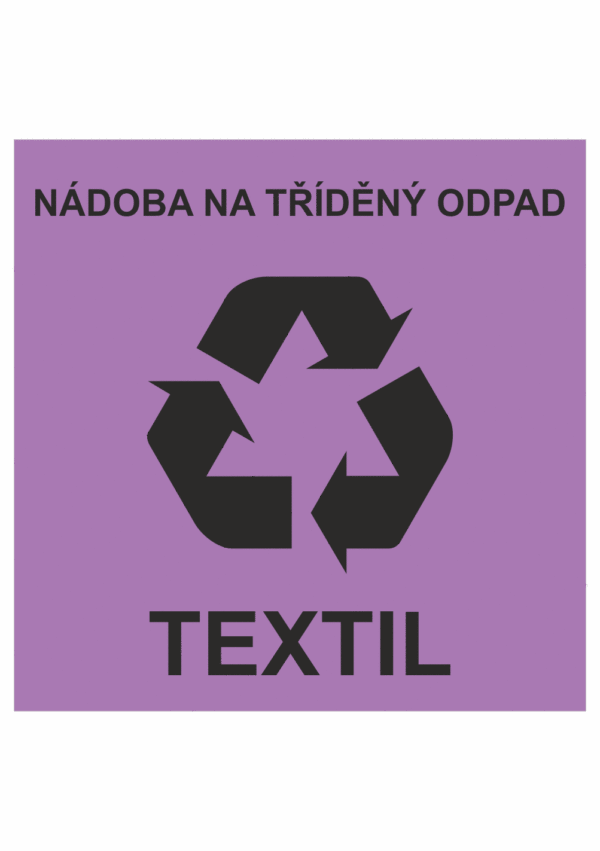 Nádoba na tříděný odpad - textil