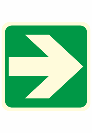 Fotoluminiscenční podlahové značení - Podlahový symbol: Podlahová šipka