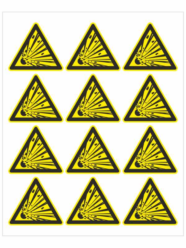 Nebezpečné výbušné látky ISO 7010