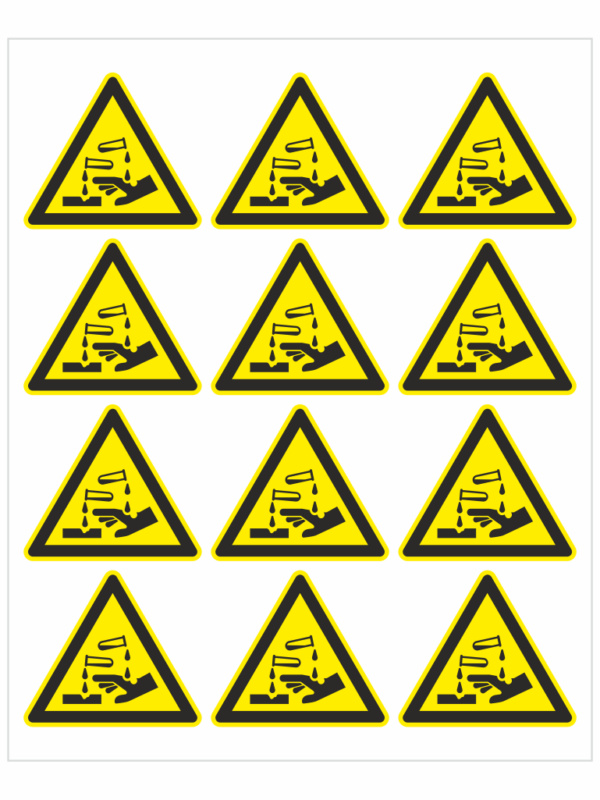 Nebezpečné žíravé látky ISO 7010