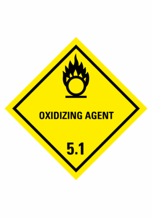 Značení nebezpečných látek a obalů - Symboly ADR: Oxidizing agent (ADR Třída 5.1)