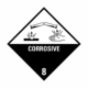 Značení nebezpečných látek a obalů - Symboly ADR: Corrosive (ADR Třída 8)