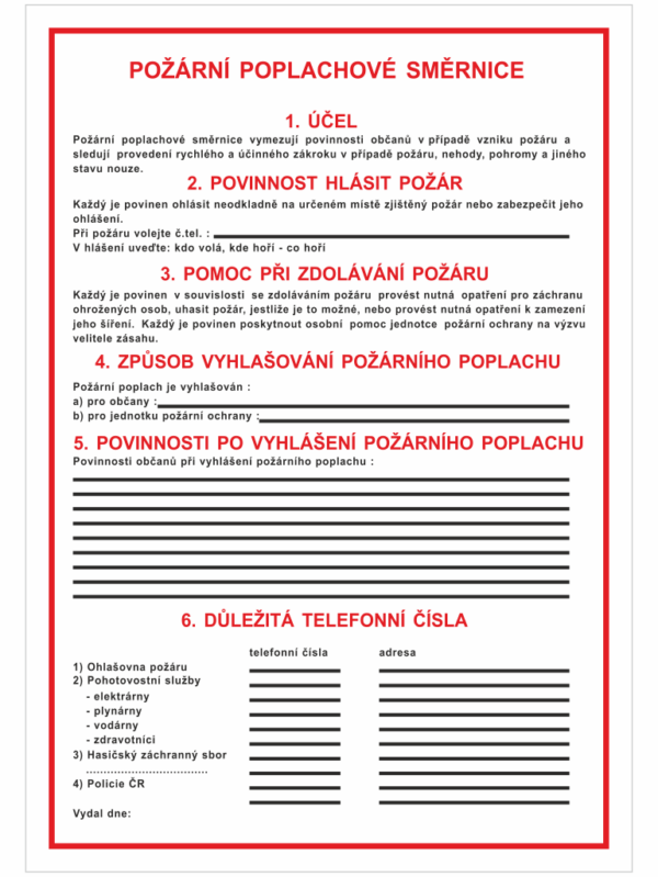 Požární poplachová směrnice