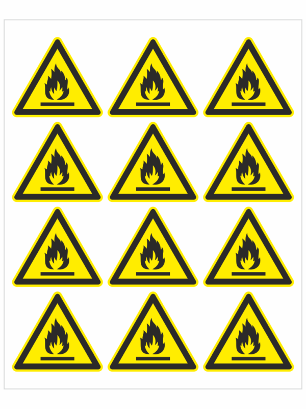 Nebezpečné hořlavé látky ISO 7010