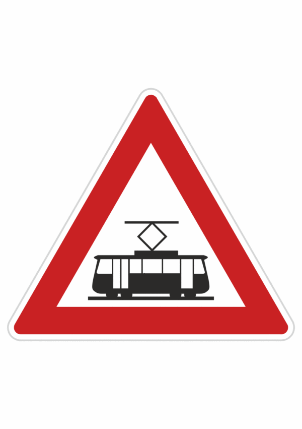 Dopravní značky plechové - Výstražné: Tramvaj (A25)