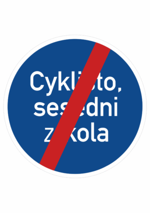 Dopravní značky plechové - Příkazové: Konec jiného příkazu (C14b)