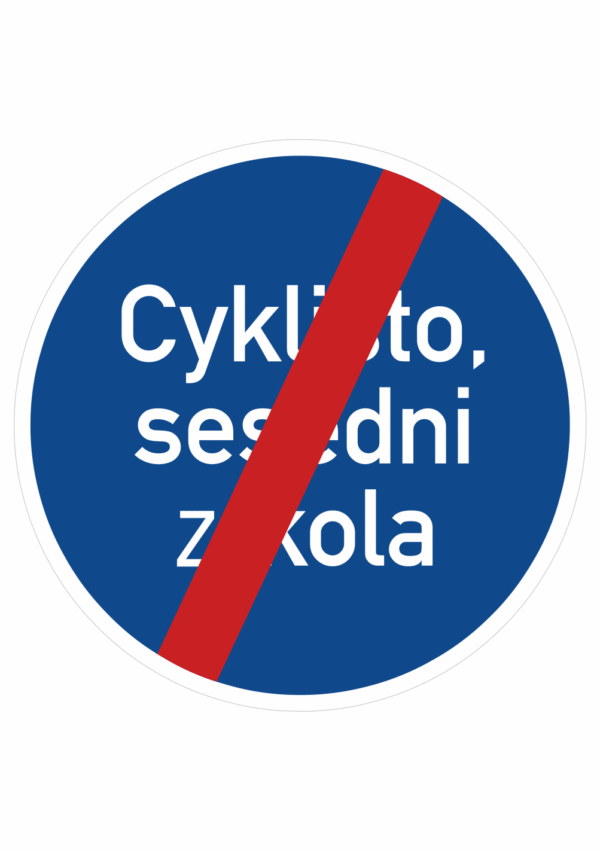 Dopravní značky plechové - Příkazové: Konec jiného příkazu (C14b)