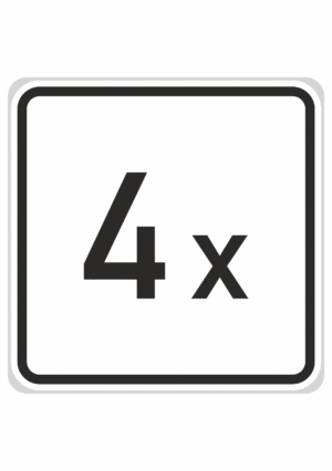 Dopravní značky plechové - Dodatkové: Počet (E1)